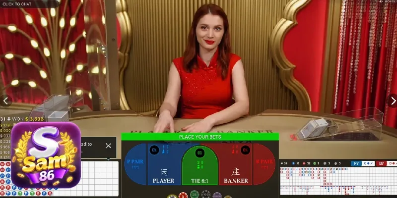 Baccarat live chơi với Dealer thật xinh đẹp Baccarat live chơi với Dealer thật xinh đẹp