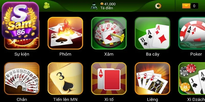 Đa dạng game bài SAM86 được triển khai Đa dạng game bài SAM86 được triển khai