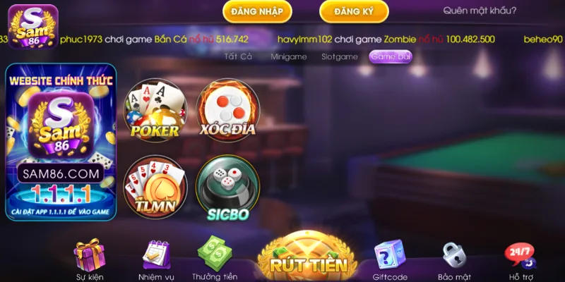 Bạn đã biết game bài mới nhất SAM86 nào đang được yêu thích